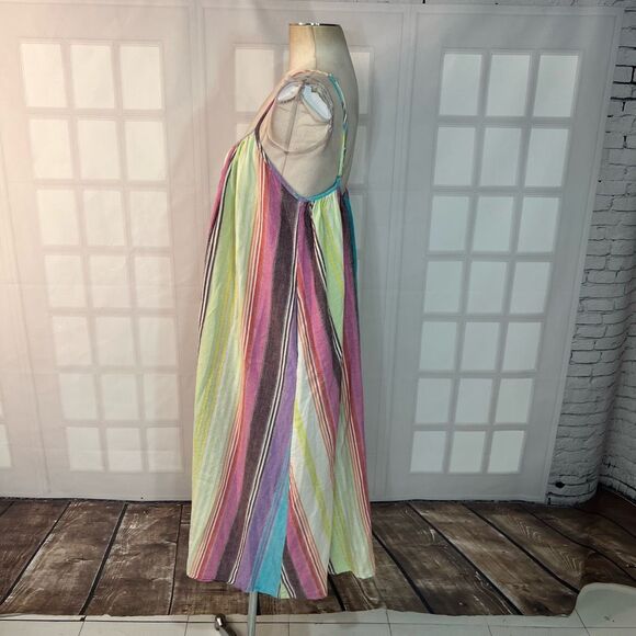 Mara Hoffman rainbow striped long sundress with pockets size medium - Picture 11 of 13